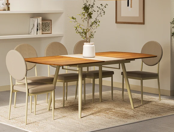 Zovrilo Extendable Dining Table With Chairs