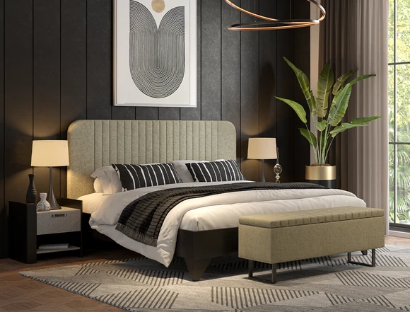 Zovrilo King Bed Set with Side Tables – Bild 2