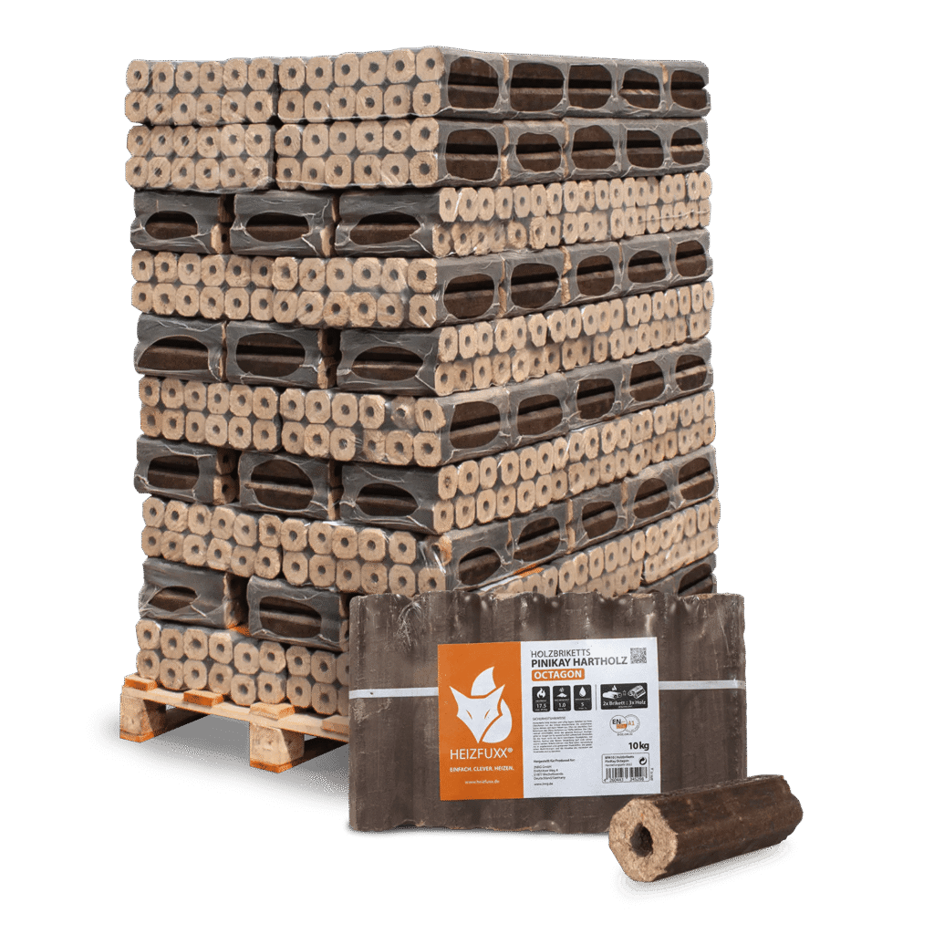 Holzbriketts PiniKay Octagon 96 x 10 kg