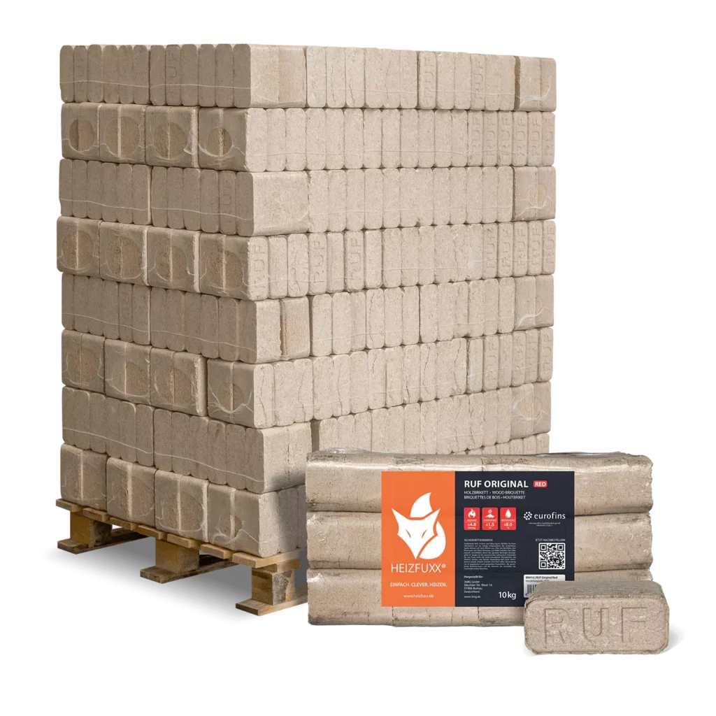 RUF Original Red wood briquettes 96 x 10 kg