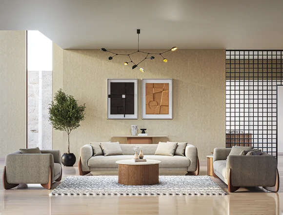 Zovrilo Hampton 6 Person Sofa Set With Table