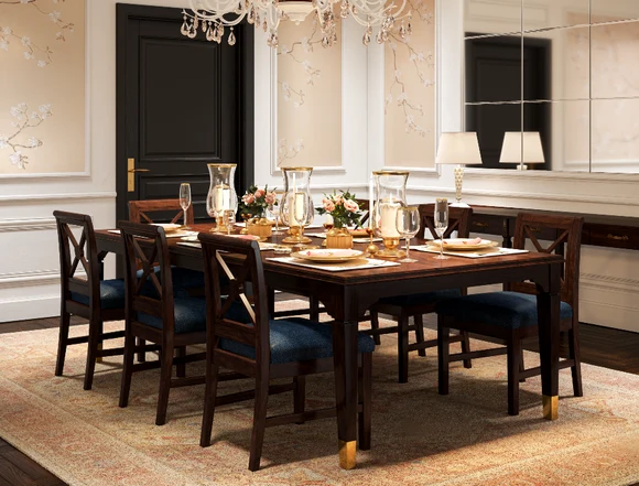 Zovrilo Royal Dining Table 8 Person With Chairs