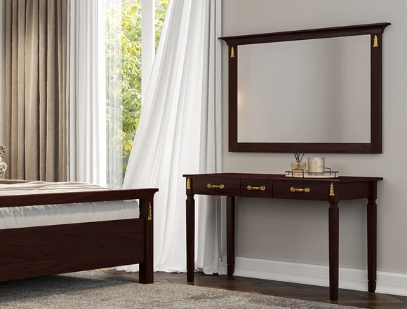 Zovrilo Sienna Bedroom Vanity Set With Mirror