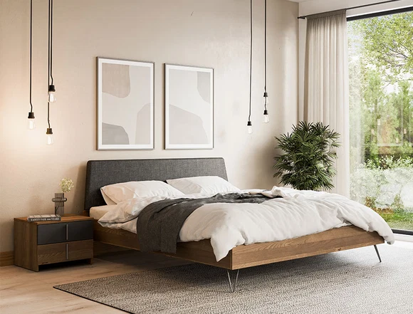 Zovrilo Simple Bed With Side Tables