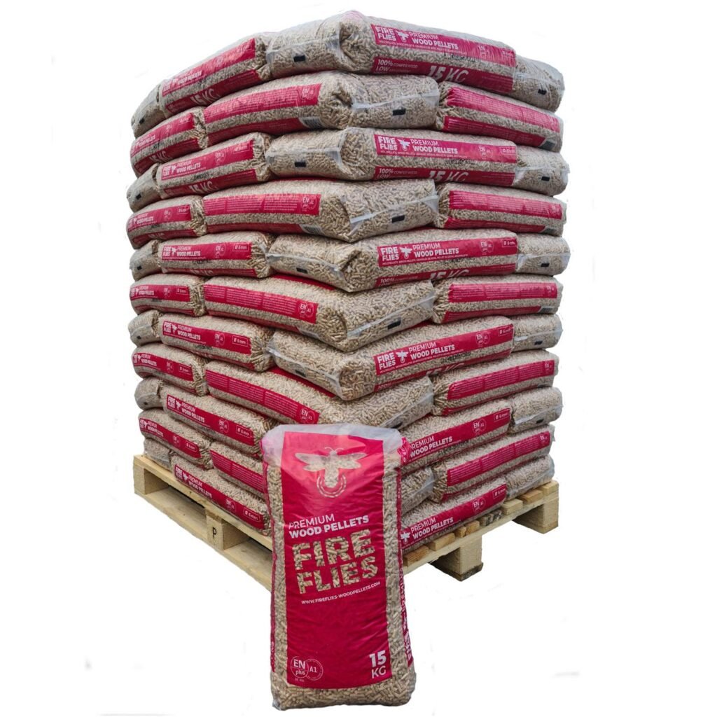 FIREFLIES Holzpellets 6 mm – 65×15 kg (975 kg)