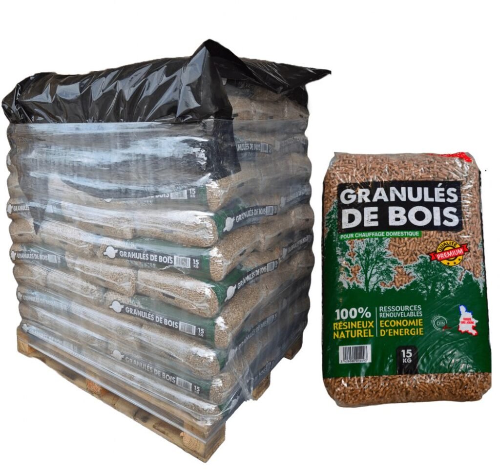Holzpellet-Palette 66 Säcke ECOBOIS Premium-Pellets