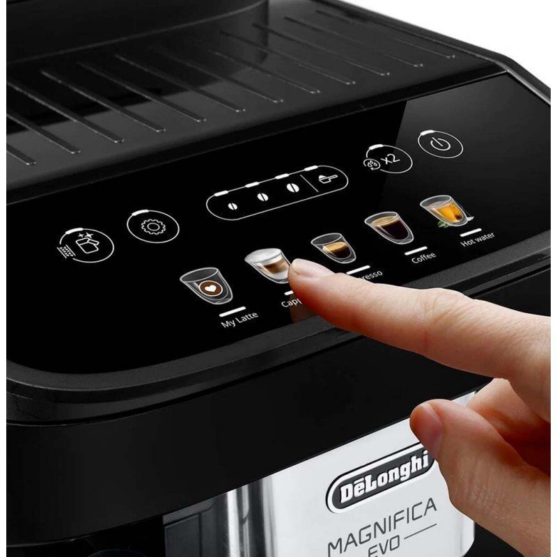 Kaffeevollautomat De’Longhi ECAM292.52.GB Magnifica Evo Grau und schwarz – Bild 2