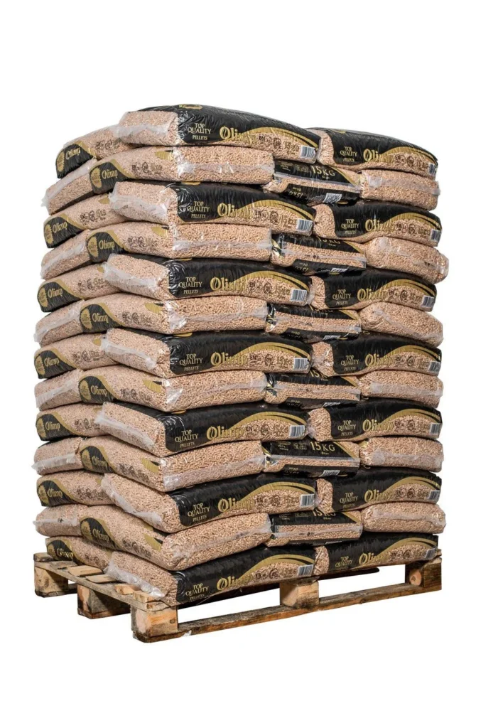 Holzpellets 6mm, 65 x 15kg Palette